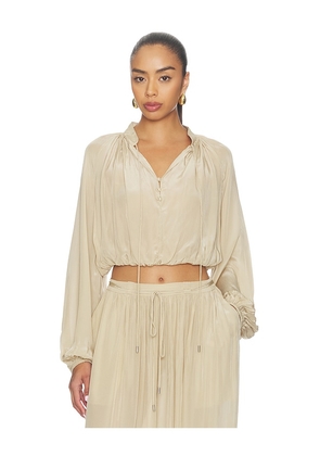 Camila Coelho Nerea Top in Tan. Size XS. Also in S, M, L, XL.