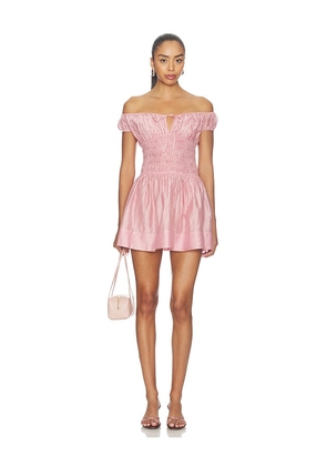 Camila Coelho Anastacia Mini Dress in Mauve. Size S. Also in XXS, XS, M, L, XL.