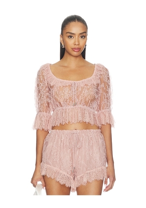 Camila Coelho Fiorella Top in Mauve. Size XS. Also in XXS, S, M, L, XL.
