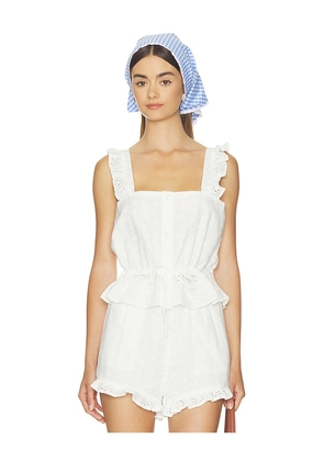 BLANKNYC Eyelet Tank Top in White. Size XS. Also in S, M, L.