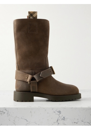 Burberry - Buckled Suede Boots - Green - IT35,IT36,IT36.5,IT37,IT37.5,IT38,IT38.5,IT39,IT39.5,IT40,IT40.5,IT41