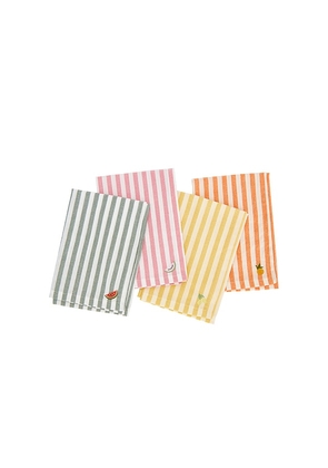 Frasier Sterling Tutti Fruity Dinner Napkin Set in Green.