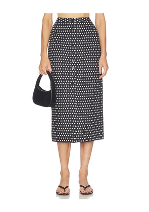 FRAME The Polka Dot Skirt in Black. Size 2. Also in 8.