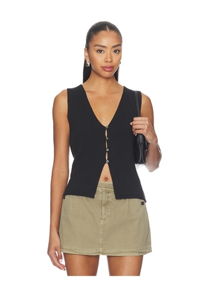Good American The Knit Vest Top in Black. Size XS. Also in S, M, L, XL/1X.