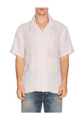 J.Lindeberg Elio Linen Shirt in Brown. Size S. Also in M, L, XL/1X.