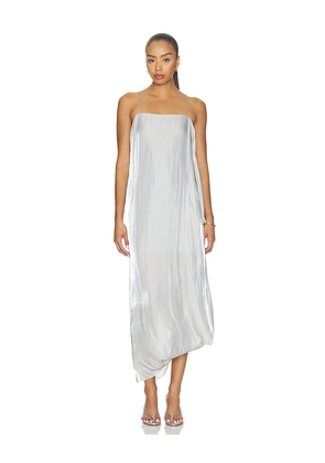 Helmut Lang Fluid Slip Dress in Grey. Size 0. Also in 2, 4, 6.