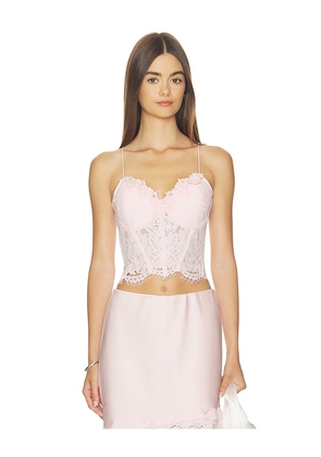 Generation Love Miami Lace Bustier in Pink. Size XS. Also in S, M, L, XL.