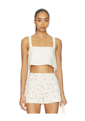 HEVRON Caitlyn Crop in Cream. Size XS. Also in S, M, L, XL.