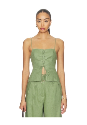 HEVRON Ophelia Top in Sage. Size XS. Also in S, M, L, XL.