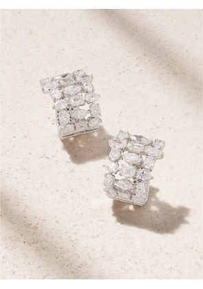 Kamyen - Lumière 18-karat White Gold Diamond Hoop Earrings - One size