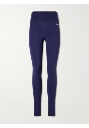 Sporty & Rich - Embroidered Jersey Leggings - Blue - x small,small,medium,large,x large