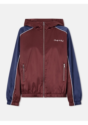 Sporty & Rich - Logo-embroidered Shell Jacket - Burgundy - x small,small,medium,large,x large