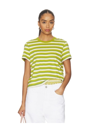 La Ligne Stripe Molly Tee in Olive. Size S. Also in XXS, XS, M, L.