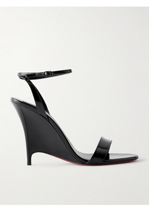 Christian Louboutin - Zeezeenella 110 Patent-leather Wedge Sandals - Black - IT36,IT36.5,IT37,IT37.5,IT38,IT38.5,IT39,IT39.5,IT40,IT40.5,IT41,IT41.5,IT42