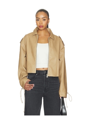 LIONESS Jet Jacket in Beige. Size S. Also in XXS, XS, M, L, XL, XXL.