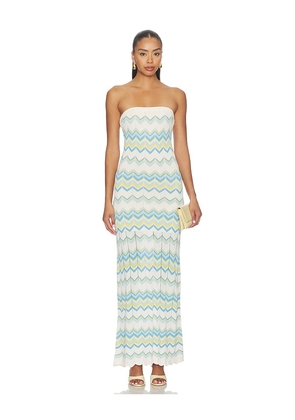 LSPACE Hallie Maxi Dress in Blue. Size XS. Also in S, M, L.