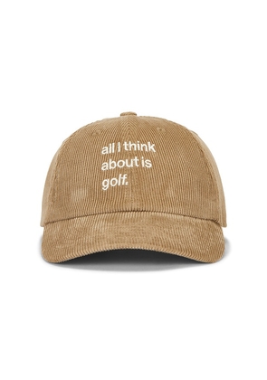 LEND All I Think About Is Golf Hat in Beige.