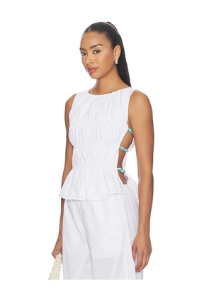 MORE TO COME Nisha Top in White. Size XXS. Also in XS, S, M, L, XL.