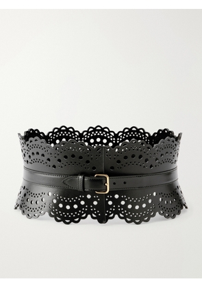 Alaïa - Laser-cut Leather Waist Belt - Black - 65,70,75,80,85