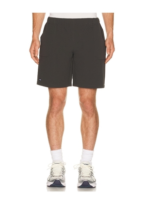 Metalwood Studio Seersucker Spa Short in Black. Size S. Also in XL/1X.