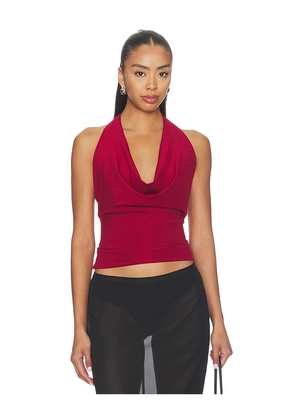 OW Collection Merle Top in Burgundy. Size XS. Also in L, M, S.