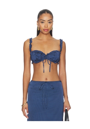MORE TO COME Reese Bra Top in Navy. Size XXS. Also in XS, S, M, L, XL.