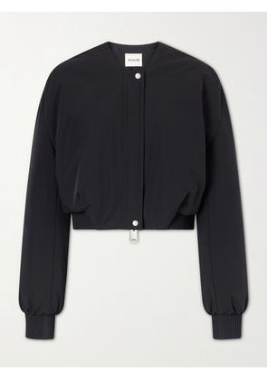 KHAITE - Cordan Cropped Shell Bomber Jacket - Black - x small,small,medium,large,x large