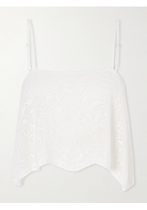 Chloé - Crocheted Cotton Top - White - x small,small,medium,large