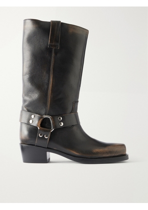 Paris Texas - Roxy Studded Leather Knee Boots - Black - IT36,IT36.5,IT37,IT37.5,IT38,IT38.5,IT39,IT39.5,IT40,IT40.5,IT41,IT41.5,IT42