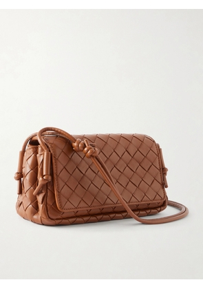 Bottega Veneta - Notturno Intrecciato Leather Shoulder Bag - Brown - One size