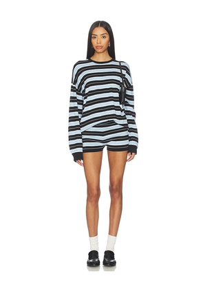 superdown Kylah Knit Short Set in Blue. Size XS. Also in S, M.