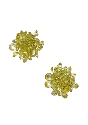 Roxanne Assoulin The Cubic Cluster Earrings in Olive.