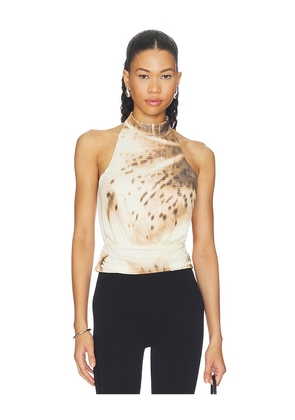 SOVERE Odette Halter Top in Cream. Size S. Also in XS, M, L.