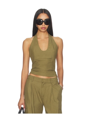 SOVERE Sabine Top in Army. Size S. Also in XS, M.