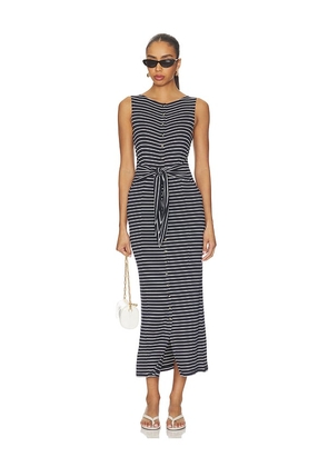 Rag & Bone The Knit Button Tie Stripe Dress in Navy. Size S. Also in L.