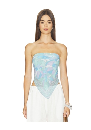 Show Me Your Mumu Everyday Scarf Top in Blue.