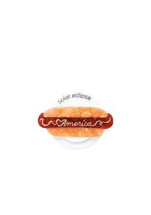 Solar Eclipse Hand-Painted America Hot Dog Grip Charm in Red.