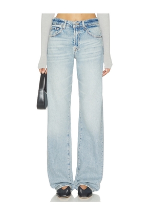 7 For All Mankind Tess Trouser Jean in Blue. Size 25. Also in 27, 28, 29, 30.