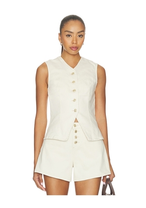 7 For All Mankind Lady Vest in Ivory. Size XS. Also in S, M, L, XL.