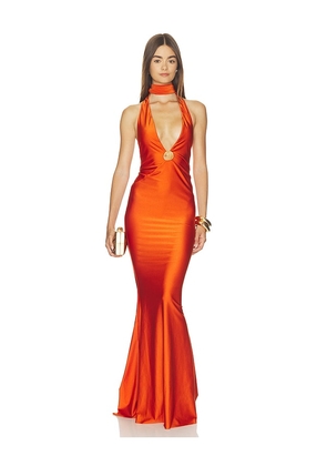Shani Shemer Tala Maxi Dress in Orange. Size XS. Also in L, M, S.