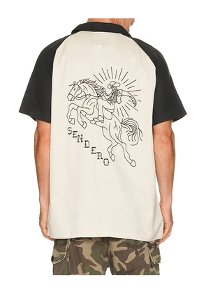 Sendero Provisions Co. Saloon Shirt in Cream. Size S. Also in M, L, XL/1X.