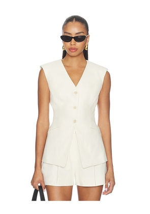 Veronica Beard Gillson Vest in Ivory. Size 00. Also in 2, 4, 6, 8, 10.