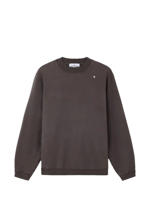 Stone Island crew-neck logo sweatshirt - Brown
