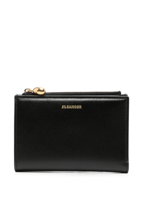 Jil Sander logo-print bi-fold wallet - Black