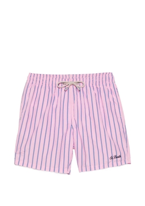 MC2 Saint Barth Lighting vertical-stripe swim shorts - Pink