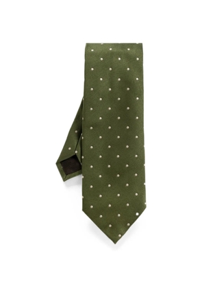 TOM FORD polka-dot silk tie - Green