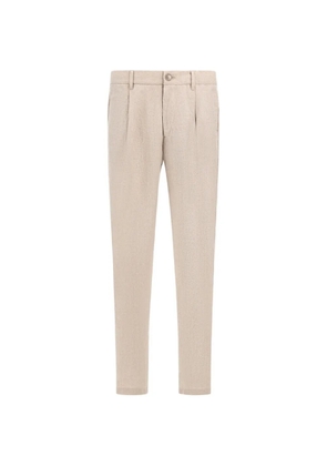 Herno fade-effect linen trousers - Neutrals