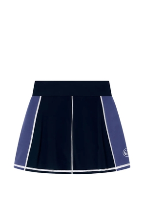 Ea7 Emporio Armani logo-print panelled mini skirt - Blue