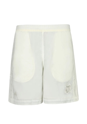 Y-3 logo-embroidered elasticated shorts - Neutrals