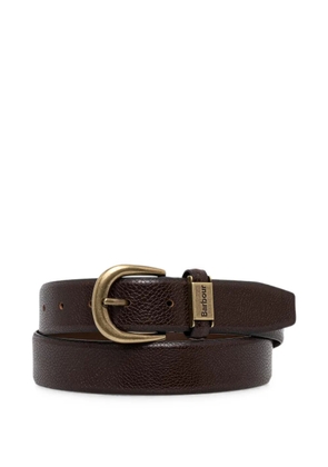 Barbour Clyde grained-leather buckle-fastening belt - Brown